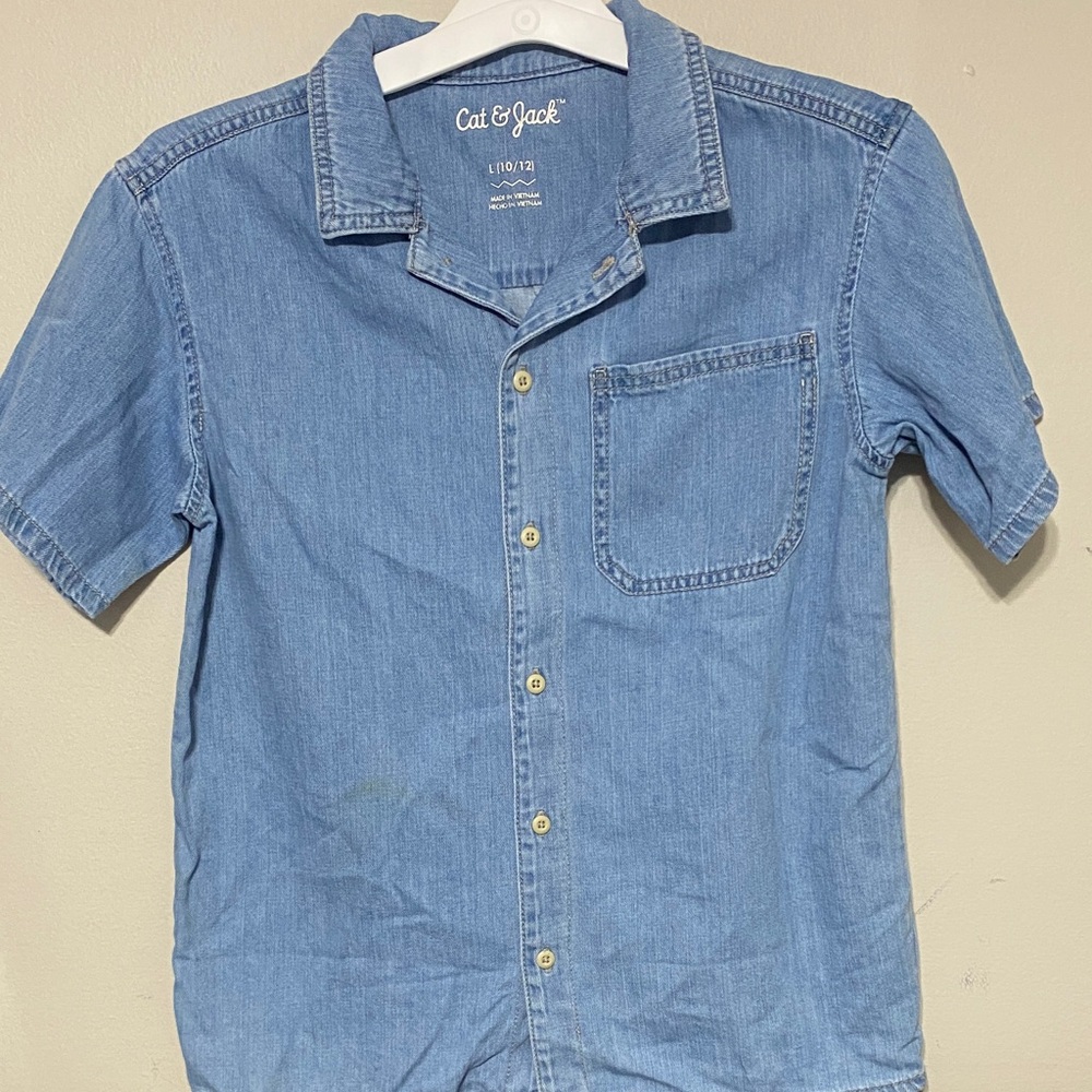 Cat & Jack Kids Light Blue Button Down Shirt